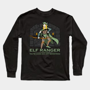 D20 Roleplaying Character - Elf Ranger Long Sleeve T-Shirt